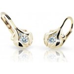 Cutie zlaté dětské náušnice C2224Z-White – Zboží Dáma
