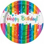 Unique EKO Talířky papírové Duhové stuhy 23cm – Zboží Dáma