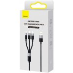 Baseus CAXS000001 StarSpeed 1-for-3, 3 v 1 USB - Micro Lightning USB-C, 3,5A, 1,2m – Zboží Živě