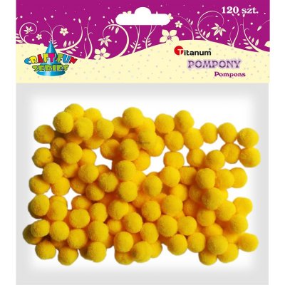 Titanum Bambulky pompony žluté 10 mm 120 ks – Hledejceny.cz