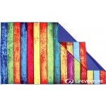 Lifeventure osuška Printed Soft Fibre Trek - Striped Planks 90 x 150 cm – Sleviste.cz