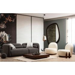 Atelier del Sofa 3-Seat Sofa Victoria Grey Bouclette