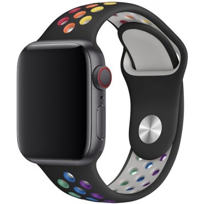 AW Sportovní řemínek na Apple Watch - Černo-barevný Šířka uchycení řemínku: 38/40/41mm, Délka řemínku: Dámský - S/M (12 - 18cm) Černo-barevný IR-AWSPRT32 – Zbozi.Blesk.cz