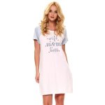 DN Nightwear mateřská noční košile Happy mommy tmavě modrá se zipem – Zboží Dáma