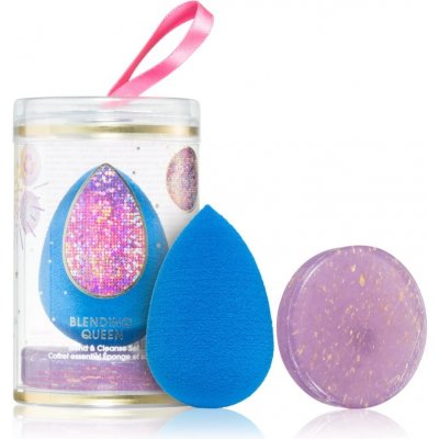 beautyblender Blending Queen Beautyblender houbička na make-up 1 ks + Blenderclenser Solid tuhý čistič na make-up houbičky a štětce 1 ks – Zbozi.Blesk.cz