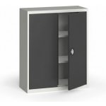 Kovona, Plechová policová skříň na nářadí 1150 x 950 x 400 mm, 2 police, šedá/tmavě šedá – Zbozi.Blesk.cz