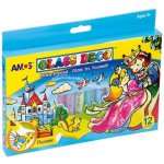 Amos Barvy na sklo sada 12 barev x ml + šablony – Zbozi.Blesk.cz