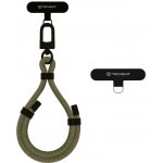 Techsuit - Lanový popruh na zápěstí RWS1-04 - pro telefony, karabina, nylonový oplet, odolný, nastavitelný, univerzální - Pine Forest – Sleviste.cz