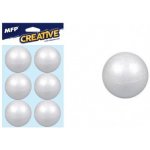 MFP Koule polystyrenová hladká 4 cm bílá 6 ks – Sleviste.cz
