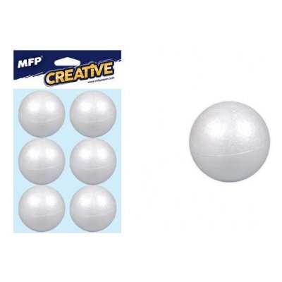 MFP Koule polystyrenová hladká 4 cm bílá 6 ks – Sleviste.cz