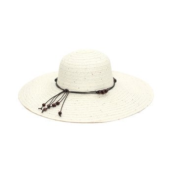 Art of Polo Dámský letní klobouk s korálky bílý cz16115.1