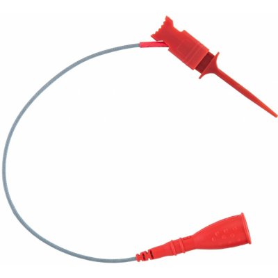 Bezpečnostní uchopovač dráp 1N-0014-R + kabel gn 2mm CAT II 300V, 2A červená – Hledejceny.cz