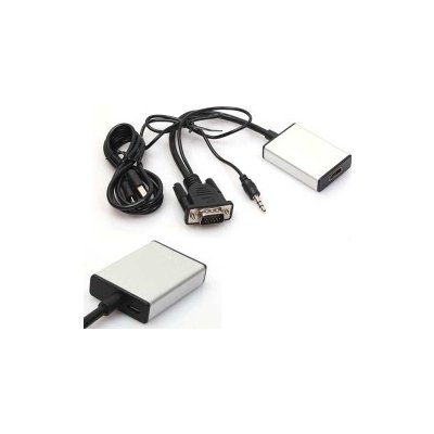 Převodník VGA na HDMI 1080P HD + USB Audio Converter