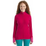 Icebreaker Wmns Descender LS Zip Hood Electron Pink/Tempo – Zboží Dáma