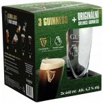 Guinness Draught 4,2% 3 x 0,44 l (sklo) – Hledejceny.cz