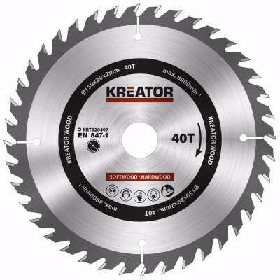 KREATOR KRT020407 Pilový kotouč na dřevo 150mm, 40T – Zboží Mobilmania