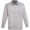 Pánská Košile Premier Workwear pánská košile s dlouhým rukávem PR200 silver