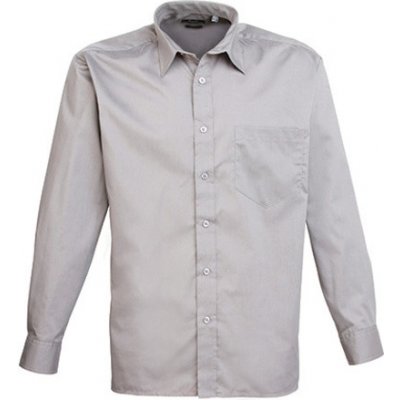 Premier Workwear pánská košile s dlouhým rukávem PR200 silver