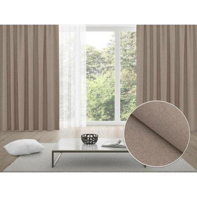 Biante 100% zatemňovací závěs Blackout BKR-502 Světle hnědý režný - šířka 270 cm 270x250 cm – Zboží Mobilmania