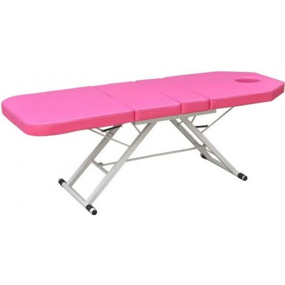 Enjoyshopping Skládací masážní stůl Kosmetický stůl Léčebný stůl se 3 zónami Ergonomický přenosný Snadná instalace (bílá/růžová/černá) (růžová) – Zboží Mobilmania