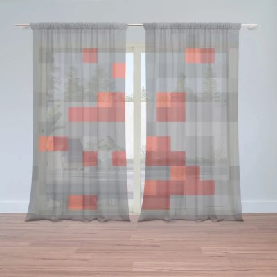 Záclony Blocks 3: 2ks 150x250cm – Hledejceny.cz