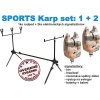 Stojan a vidlice na prut Sports Carp set 1+2 stojan + 2x signalizátor