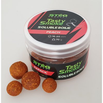 Stég Product TASTY SMOKE SOLUBLE Boilies 70g 16-20mm Peach – Zbozi.Blesk.cz