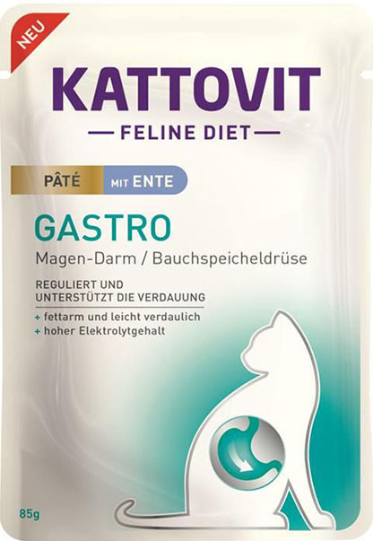 Kattovit Feline Diet Gastro Paté s kachnou 85 g