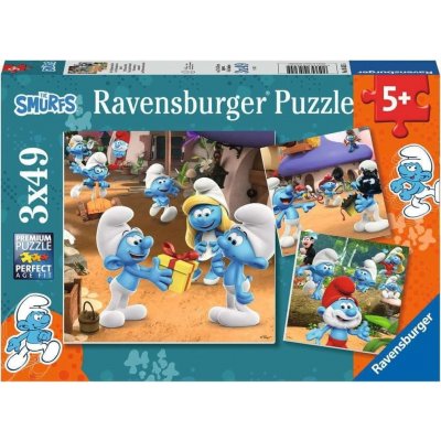 RAVENSBURGER Šmoulové 3x49 dílků – Zbozi.Blesk.cz