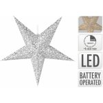 Mat Osvětlení HVĚZDA 60cm skládací papír s folií mix 10LED s časovačem – Hledejceny.cz