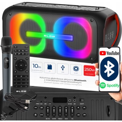 Bluetooth speaker DJBOX remote control microphone – Sleviste.cz
