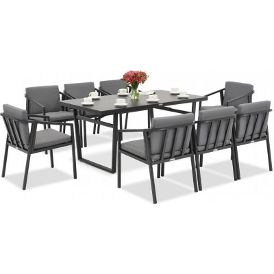 Garden Point Jídelní set Cento pro 8 osob antracitový – Zboží Mobilmania