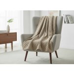 Mybesthome přehoz na křeslo SANDRA tmavě béžová 70 x 160 cm – Zbozi.Blesk.cz