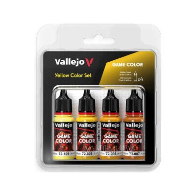 Sada modelářských barev Vallejo 4x18 ml yellow Color Set – Sleviste.cz
