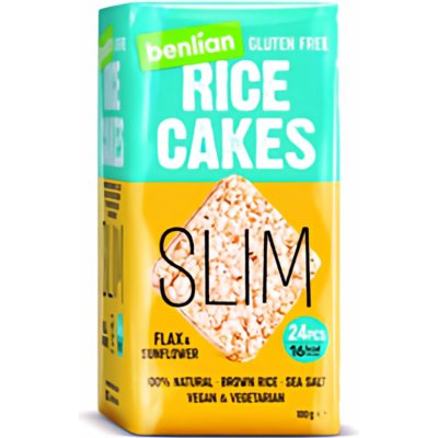 Benlian Rice cakes slim rýžové chlebíčky len a slunečnice 100 g – Zboží Dáma