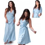 ESITO Dámské mušelínové zavinovací šaty Ellena Blue modrá krátké / Krátký rukáv – Sleviste.cz