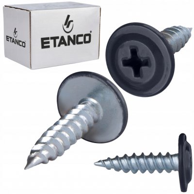 Šrouby s podložkou Etanco sešívačka 4,2x14mm, RAL9005 GM-S 250 Ks. – Hledejceny.cz
