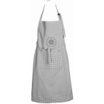 Forbyt Kuchyňská zástěra Káro a kruh šedá 70x90 cm – Zboží Dáma