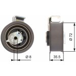 Napínací kladka, ozubený řemen GATES T43021 – Zboží Mobilmania