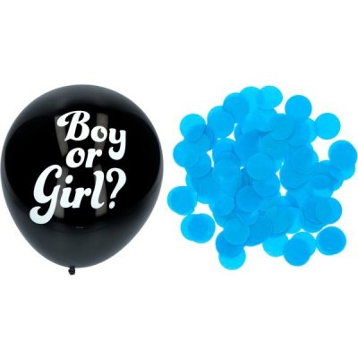 Folat BALÓNKY Gender Reveal Boy s modrými konfetami 41 cm – Zboží Dáma