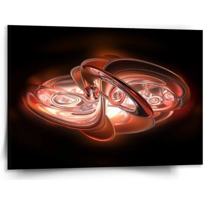 Sablio Obraz Červená abstrakce - 150x110 cm – Hledejceny.cz