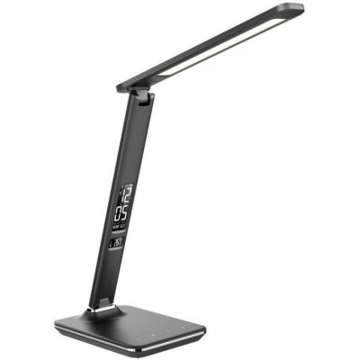 Solight Lampa LED stmívatelná s displejem - černá kůže 371412 – Hledejceny.cz