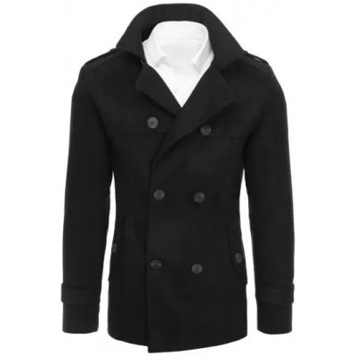 Pánský dvouřadý elegantní kabát Marco cx0423 černá