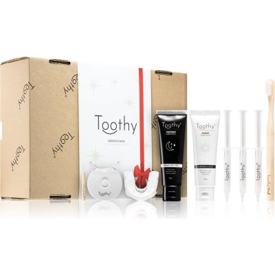 Toothy Care 1x Toothy starter bělicí sada + 1x Toothy All Day Care bělicí zubní pasta + 1x Toothy mezizubní kartáčky 8 ks + bambusový zubní kartáček 1 ks – Sleviste.cz