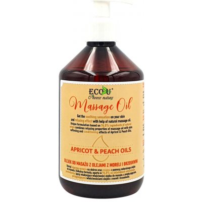 Eco U Eco-U masážní olej s broskví a meruňkou 500 ml – Sleviste.cz