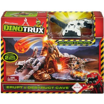 MATTEL Dinotrux herní set vulkanická erupce s výbuchem