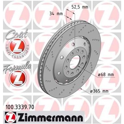 ZIMMERMANN Brzdový kotouč 100333970 | Zboží Auto