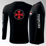 Templářské tričko s dlouhým rukávem 2DR černá – Zboží Dáma