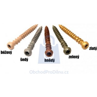 Vrut fasádní, TORX drážka, různé barvy 5 x 80 béžový, balení 100 ks – Hledejceny.cz