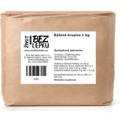 Život bez lepku Rýžová krupice hrubá 1 kg – Hledejceny.cz